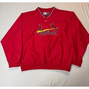Mens Nike Team St Louis Cardinals Pullover Jacket XL Red